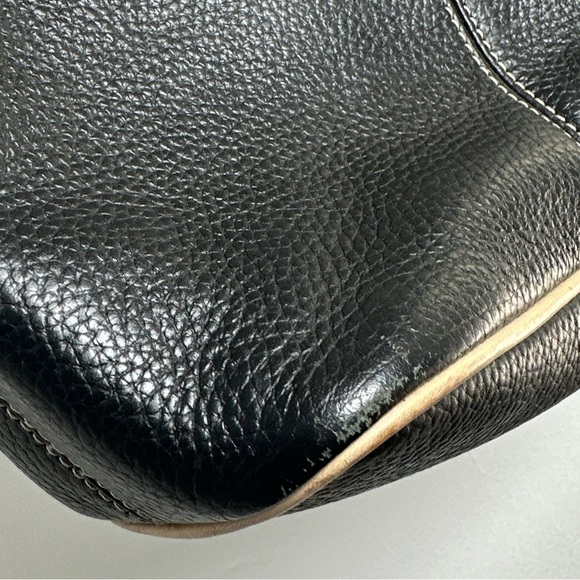 Vintage Dooney & Bourke All Weather Leather Black and Brown Shoulder/HandBag - Picture 6 of 10